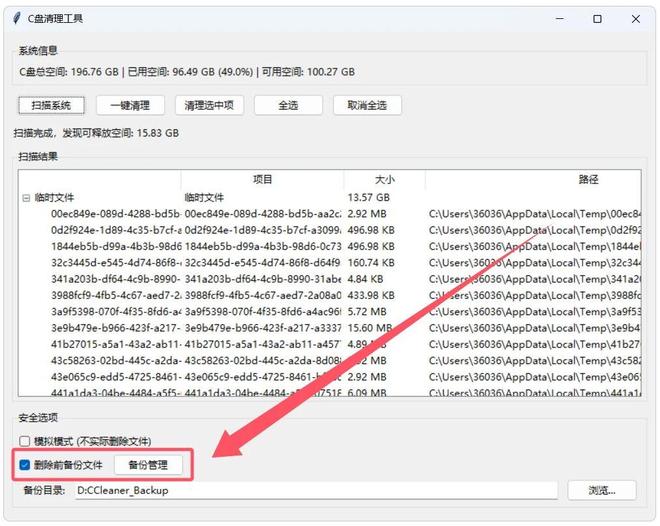 图片[5]-C盘清理工具v1.1.0：一键腾出100GB，轻松解决C盘爆红！-科技乐小天