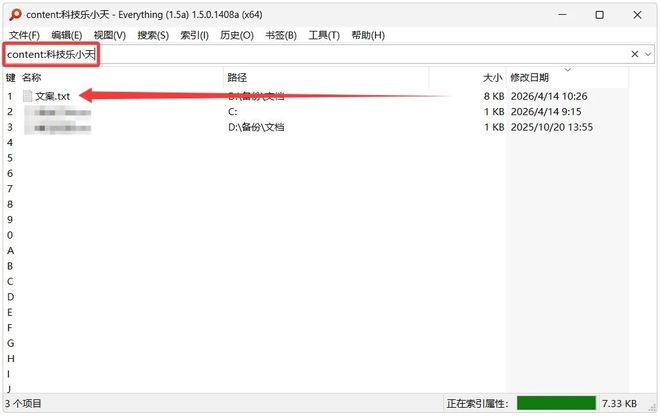 图片[6]-Everything1.5中文便携版：文件搜索速度提升100倍，文本文件内容也能轻松搜索！-科技乐小天